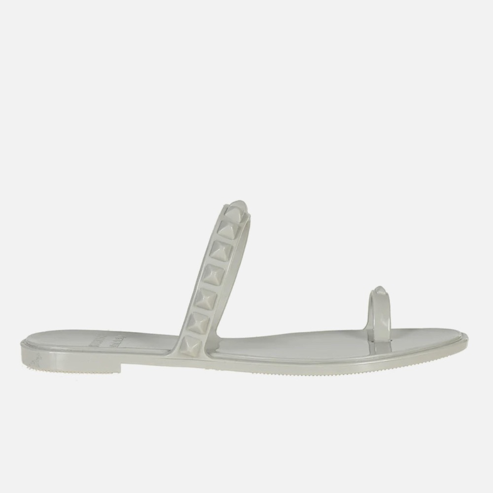 Carmen Sol Flat Maria Sandal - Light Grey